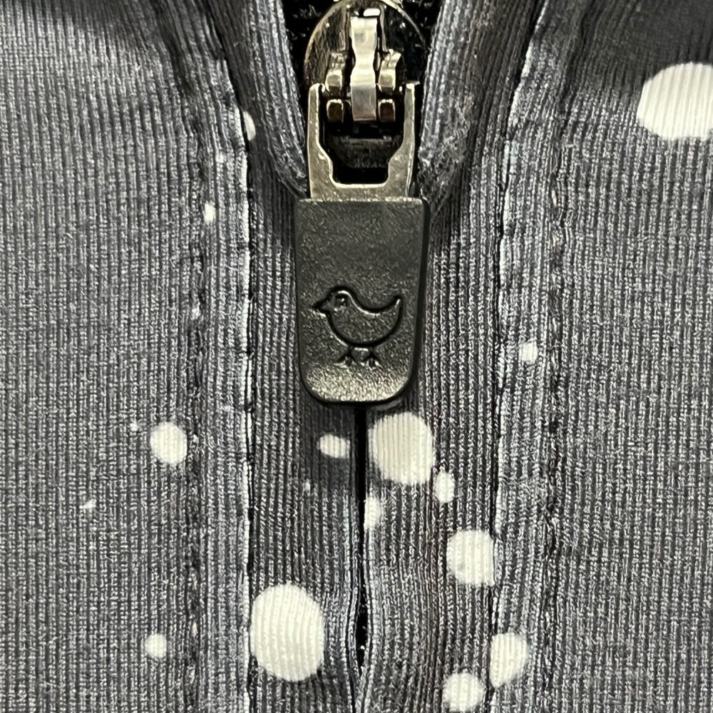 Bad Birdie Excellent Quarter Zip Pullover Womens Large Gray Splatter Print Golf - Picture 8 of 12